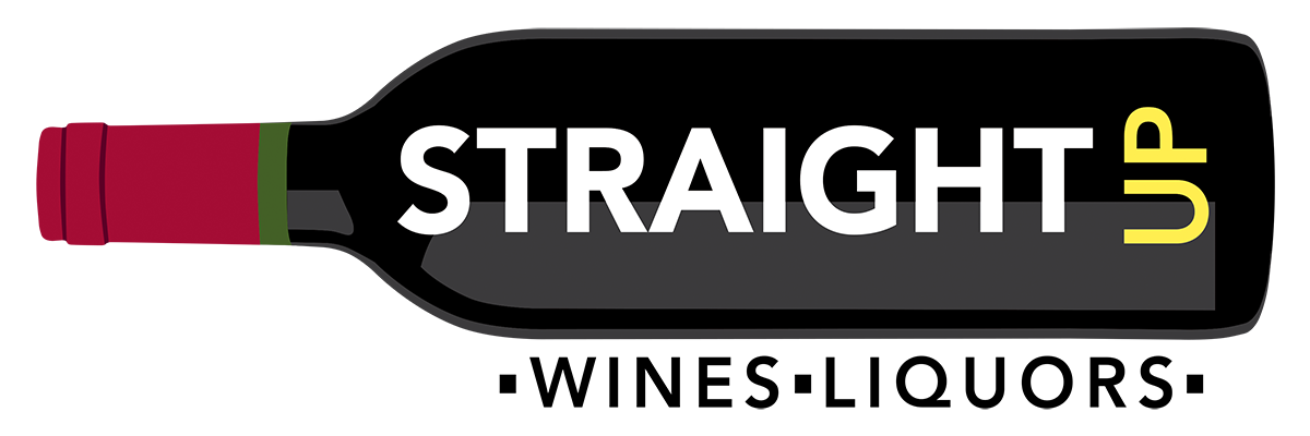Straight Up Wine Liquor Logo